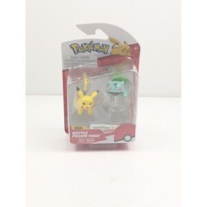 Pokemon Battle Figure Pack Pikachu and Bulbasaur Toy Action Figures New